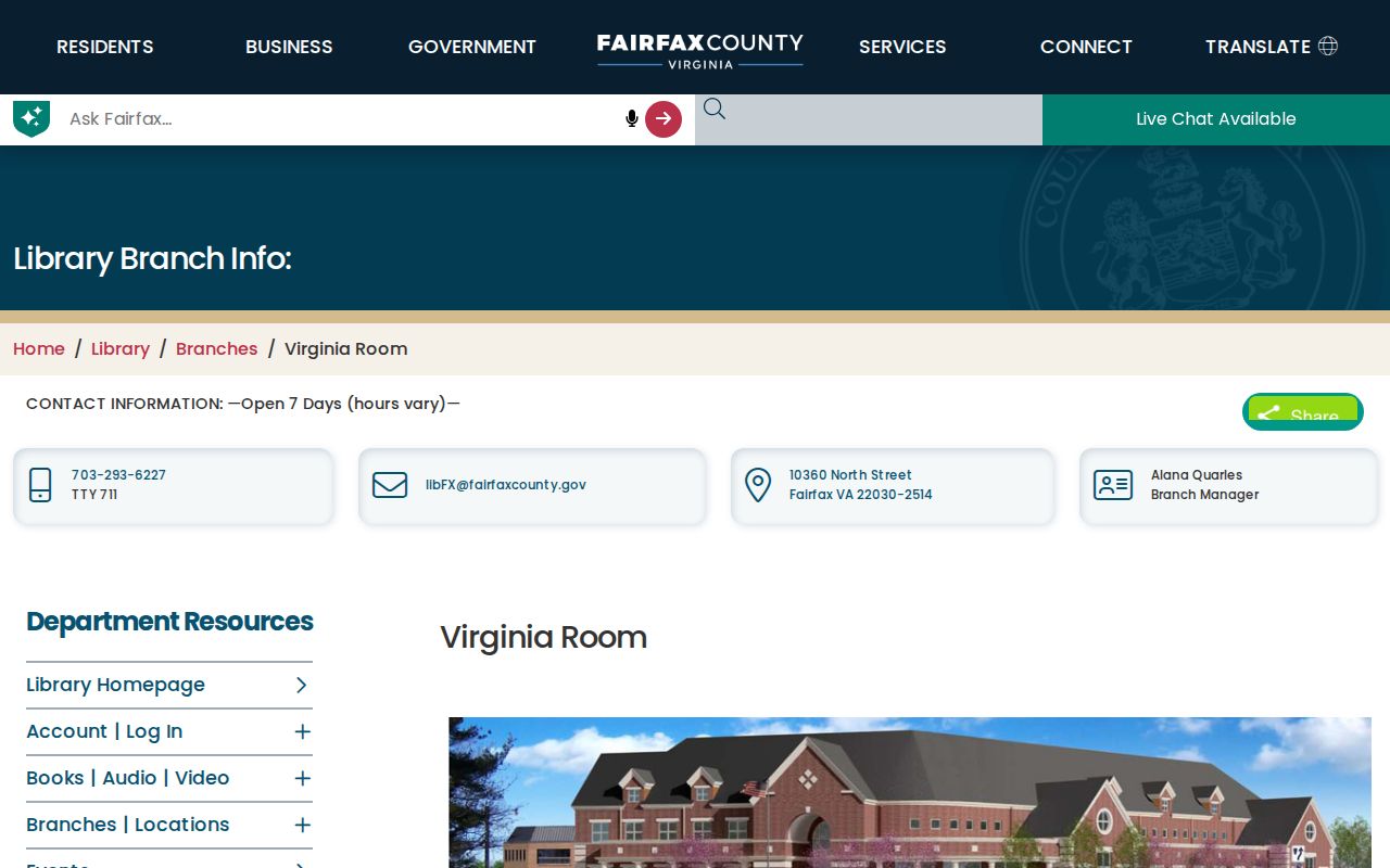 Herndon city directory research resources at the Fairfax County Virginia Room