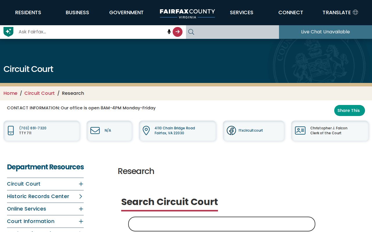 Herndon residents directory Fairfax land records research page