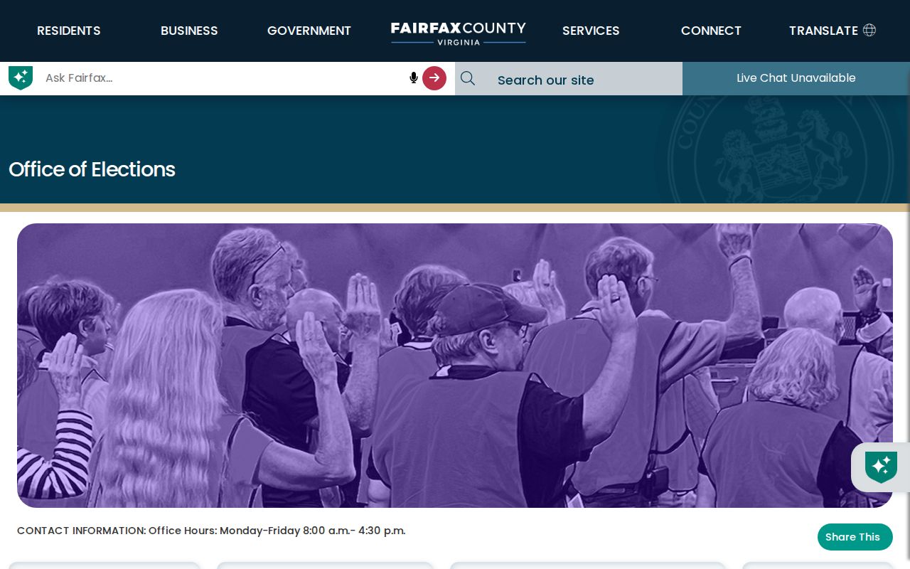 Herndon neighbors research through Fairfax County Elections official information