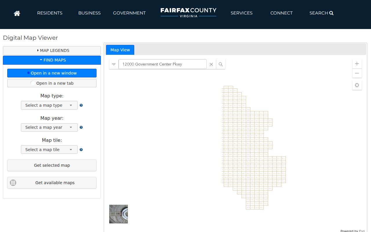 Herndon ZIP code directory Fairfax Digital Map Viewer parcel map